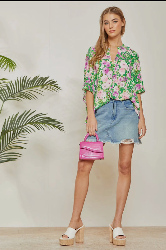 Girls Night out Floral Top